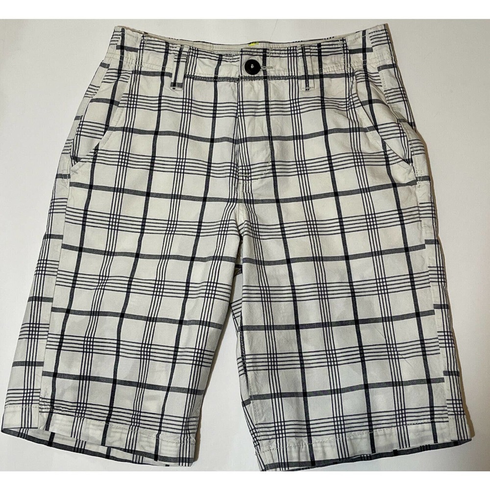 ANERiCAN EAGLE OUTFITTERS Longboard Shorts Men’s 26 Black and White Plaid0